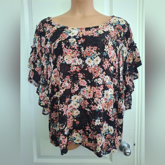 Maurices 3x Floral Print Women's Top - Picture 2 of 16